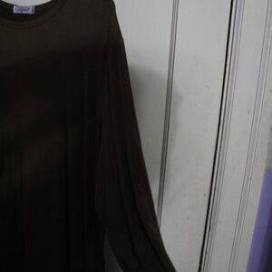 Topdness 3/4 Sleeve Shirt Olive Green size: 2x